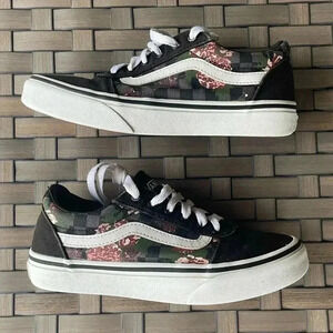Vans Ward Palm‎ Floral Old Skool Sneakers Size Youth 2